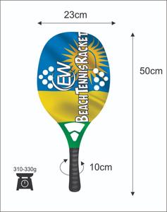 Raquetas de Tenis Playa Personalizadas de Carbono y Fibra de Vidrio con sus Logotipos y Combinaciones de Colores 310-330g 50cm - Product Image 4