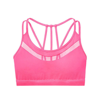 Soutien-gorge de sport de haute qualité avec rembourrage amovible et bretelles croisées, idéal pour la gym et le fitness, marque de vêtements de sport en gros
