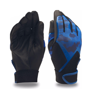High Quality Professional Custom Leather+Neoprene Baseball Softball Batting <b>Gloves</b> with Custom Logo and Color Options - Product Image 3