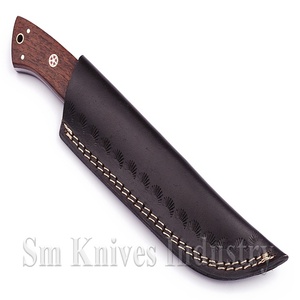 Cuchillo de Caza y Desollado de Acero de Damasco con Mango de Madera y Punta Caída, 10 Pulgadas de Longitud Total, Garantía de 3 Años, OBM Disponible (Smk1357) - Product Image 5