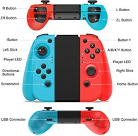 Manette sans fil Ancreu Game Switch gauche droite BT pour Nintendo Switch NS Poignée de jeu