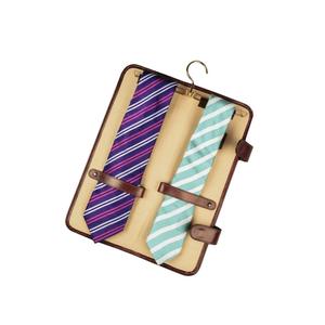 Étui en cuir Premium pour femmes, Logo personnalisé, marron, bouton-pression, fermeture, étui à cravate - Product Image 1