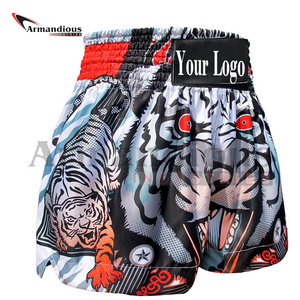 Pantalones cortos de satén Muay Thai con estampado personalizado de alta calidad, boxeo, lucha MMA, gran oferta, equipo de entrenamiento de gimnasio, bordado marcial de seda para niños - Product Image 6
