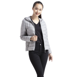 Doudoune femme en duvet de canard ultralégère, vêtement d'extérieur pliable, motif plumes, pour l'hiver - Product Image 5