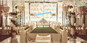 Décoration de scène de réception de mariage sur le thème marocain, décoration de fête de mariage sur le thème Aladdin, décoration élégante pour événement de mariage musulman Walima, États-Unis - Product Image 5
