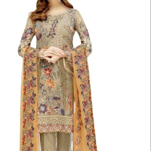 Salwar Kameez de Algodón Bordado a Mano para Mujer, Ropa Casual - Product Image 1