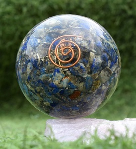 <strong>Lapis</strong> Lazuli Crystal Ball Sphere Desk Decoration Divine Healing Stone Sphere Yoga Divination - Product Image 3