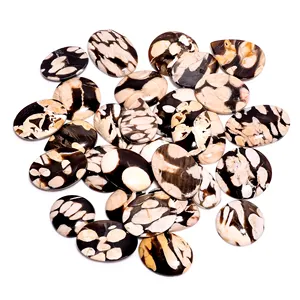 Lotto all'ingrosso di cabochon di pietre preziose di design in legno di arachidi naturale per la fornitura di gioielli con ciondolo