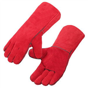 Guantes de Trabajo Resistentes al Fuego para Asar y Soldar, 12 oz de Grosor, 14 Pulgadas de Longitud, Puño de Seguridad - Product Image 4