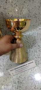 brass leaf bottom engraved big size ciborium church supplies Brassworld India - Product Image 2