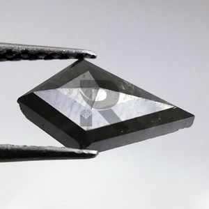 Diamante de corte Rosa suelto Natural, en forma de cometa de 0,78 Ct, Color gris y negro, joyería - Product Image 3