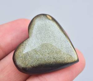 Gema de obsidiana dorada de grado AAA, cabujón, joyería suelta, Colgante de Piedra, taxi - Product Image 5