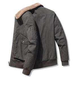 Chaqueta de invierno de talla grande informal para hombre más vendida, insignia de cremallera Lisa calentada de lana transpirable, nueva colección de algodón de lona - Product Image 4