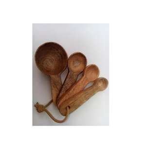 Cuchara de madera de acacia al por mayor para cocinar cuchara de madera para utensilios de cocina cuchara de madera pulida hecha a mano - Product Image 3