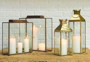 Linterna rústica vintage de madera con tapa de acero inoxidable para decoración del hogar para Navidad - Product Image 4