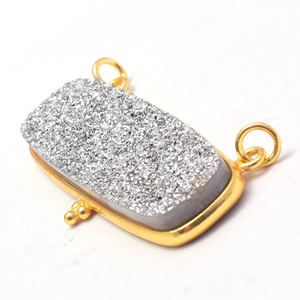 Pendentif en pierre précieuse pour anniversaire, magnifique bijou en argent Sterling, titane, druse, plaqué or, pour fournitures en gros - Product Image 4