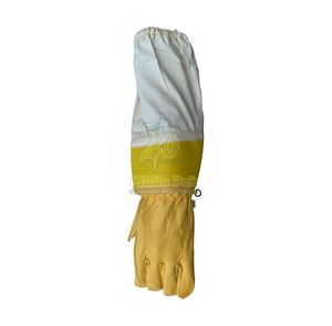 Gants d'apiculture à manches en maille à 3 couches de qualité supérieure Paume en cuir de peau de vache entièrement ventilée pour une protection de sécurité - Product Image 3