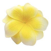 Fleur artificielle double Plumeria Frangipani en mousse EVA, qualité supérieure, style tropical, pour le Nouvel An, 7 couleurs, décoration capillaire