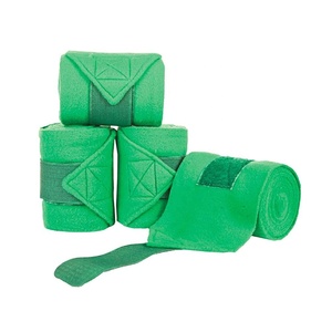 Popular thick polar fleece horse bandages Equestrian wear custom logo Elastic Velcroo horse leg wrap Set of 4 am628 - Product Image 2