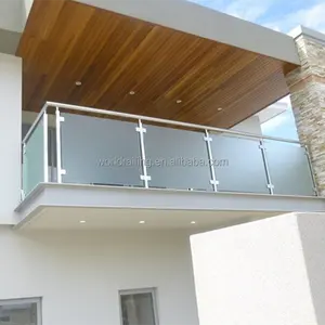 Il design simples de baluscomercial de aço inoxidável vidro exterior da escada