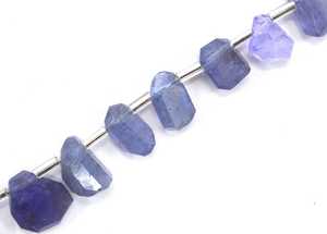 Gema Natural de tanzanita de la mejor calidad, cuentas de pepitas facetadas, fabricación de joyas, 17 piezas - Product Image 3