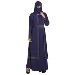 Abaya — manches élastiques de couleur unie, vente en gros, manches de haute qualité, musulman, pour prière du Ramadan, style islamique - Product Image 4