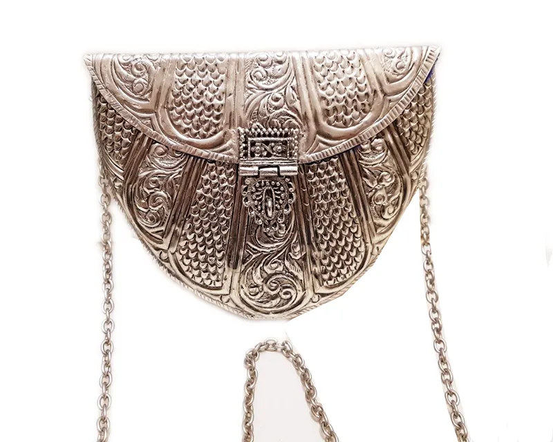Vintage clutches for women metal box White Metal brass clutch Vintage clutch Handmade bag metal purse wallet bag