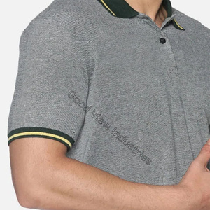 Polo informal liso con logotipo personalizado para hombre, camisa de alta calidad, venta al por mayor - Product Image 4