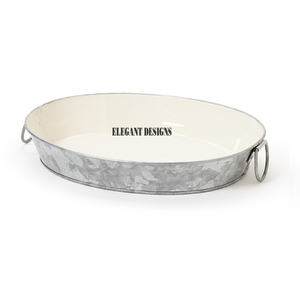 Bandeja de servicio galvanizada rústica de tamaños personalizados, plato de servicio más vendido hecho a mano, plato de alta calidad - Product Image 2