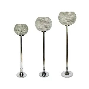 Indoor and Outdoor Decoration Wedding Candle Light Stand Antique Finishing Set of 3 Candle Holder For Wholesale Price