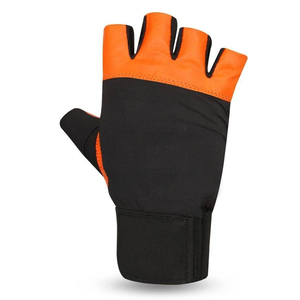 Gants d'haltérophilie en cuir de style coupe au doigt pour hommes conçus pour la salle de sport - Product Image 5