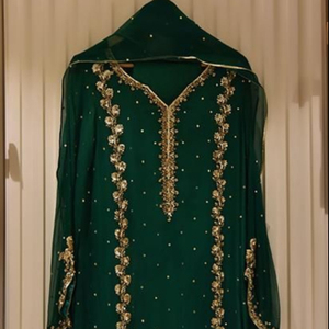 NEW--BEAUTIFUL----KURTA WITH PANT FOR Party-wear-dress with Beautiful--applique work for Party/ Wedding =2021. - Product Image 1