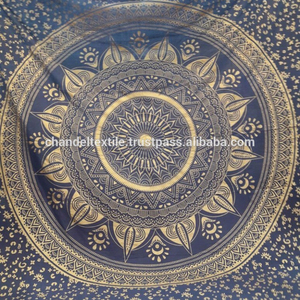 Tấm Thảm Treo Tường Phong Cách <span class=keywords><strong>Mandala</strong></span>, Tấm Thảm Trải Giường Đôi, Tấm Thảm Trang Trí Tường Màu Xanh Dương Nửa Đêm, Cỡ Queen - Product Image 1