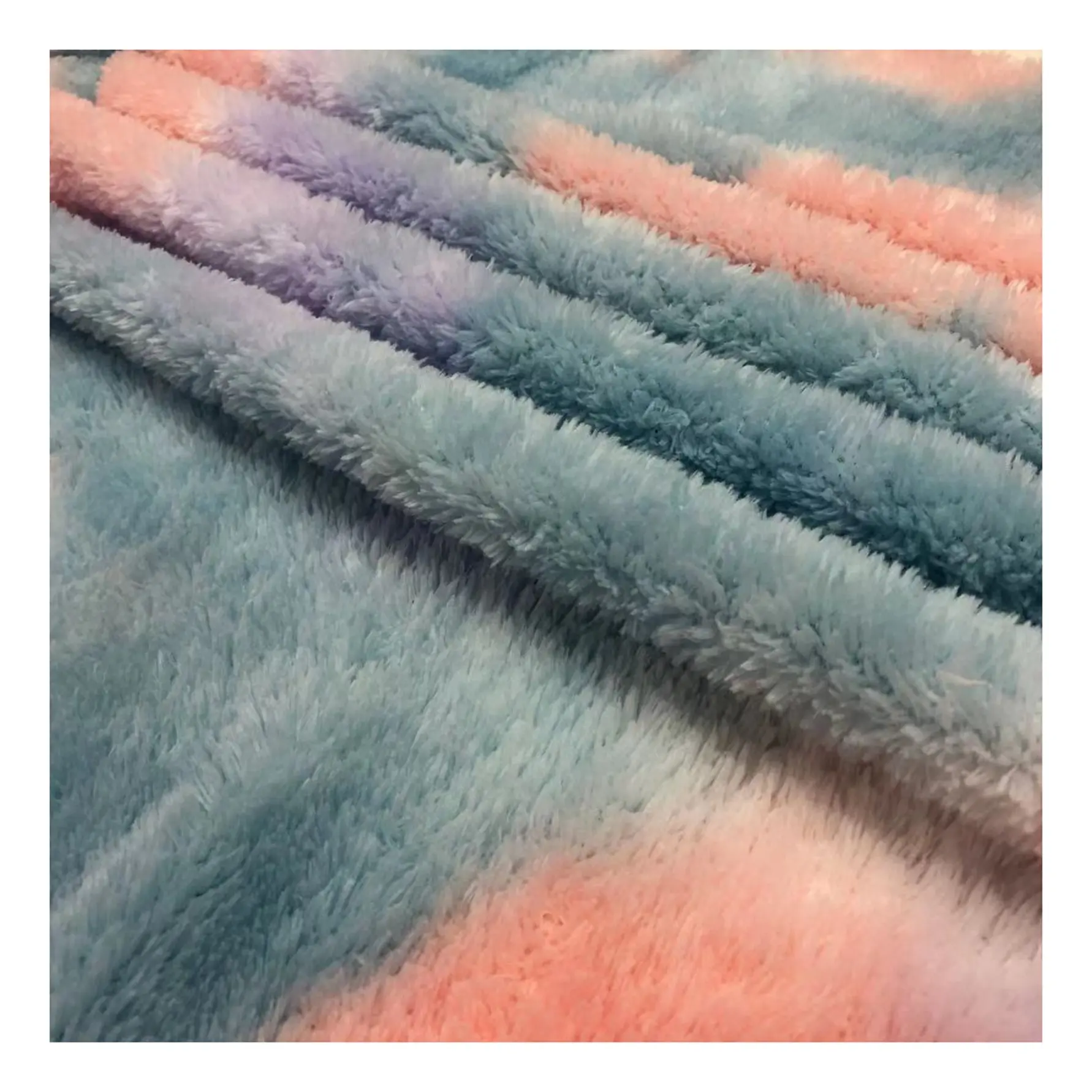 Fabriek Leverancier Polyester Sherpa Fleece Faux Fur Tie Dye Gerecycled Fleece Stof Voor Vrouwen Jas