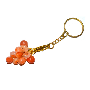 Proveedor de llavero de uva caída de cornalina roja | Mayorista de llavero de uva caída de cornalina roja - Product Image 1