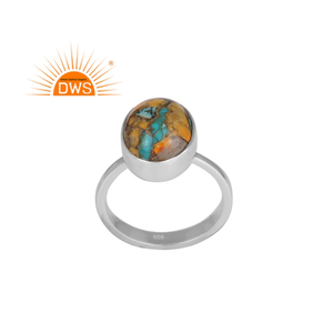 Nouvelle bague en argent sterling fin 2026 avec pierre précieuse turquoise naturelle Mojave Copper Bumblebee pour femme - Fabricant de bijoux - Product Image 1