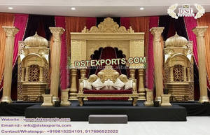 Decoración de escenario de boda de Tamilan, gloriosa etapa de Malasia, pilares de boda, decoración de escenario de gran boda - Product Image 2