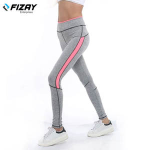 Leggings de yoga taille haute pour femmes Matériau doux respirant avec poches Style gris décontracté-Nouveaux essentiels de fitness - Product Image 2