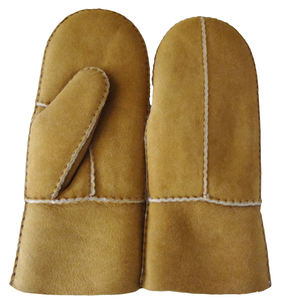 Men Women Leather Gloves <b>Mittens</b> Fashion Knit <b>Wool</b> Cuff Warm - Product Image 4