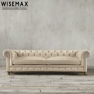 WISEMAX MÖBEL Luxuriöses klassisches Couch-Sofa im Chesterfield-Stil Bequemes modernes Stoff-Sofa
