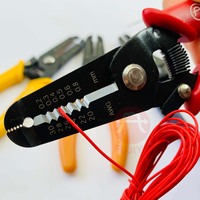Dénudeur de fils automatique multifonction pour électricien, poignée en plastique confortable PVE, F-119, acier haute teneur en carbone de qualité industrielle, OEM
