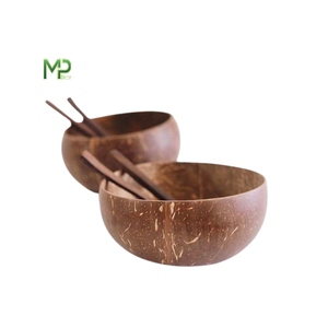 Bol en bois écologique de haute qualité avec logo personnalisé Conception de coquille de noix de coco pour mélanger la salade de fruits comprend une cuillère - Product Image 6