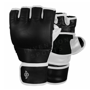 Gants de boxe demi-doigt en PU sur mesure en cuir de vachette de haute qualité tailles 12oz et 16oz pour l'entraînement MMA - Product Image 1