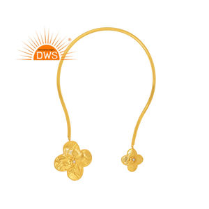 Unique Design 925 <b>Sterling</b> <b>Silver</b> 18k Gold Plated <b>Necklace</b> for Women Antique Collection Demi Fine Jewelry Manufacturer - Product Image 1