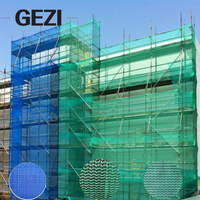 PE-HD plastique ignifuge vert orange noir bleu échafaudage de construction débris pare-soleil filets de bâtiments de sécurité