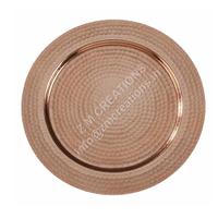 Assiettes de présentation en acier inoxydable de 13 pouces, écologiques, avec logo personnalisé, pour usage domestique et mariages, vente en gros