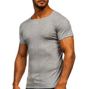 Camiseta 100% de algodón para hombre, ropa blanca con estampado de logotipo personalizado liso de alta calidad, color negro, venta al por mayor - Product Image 5
