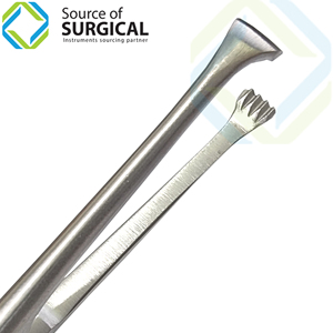 Pinces à tissus artérielles Allis de haute qualité, 8 pouces, dents 5x6, hémostatique, instrument chirurgical en acier inoxydable, Tuffier Classe I ISO 13485 - Product Image 2