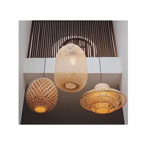 Eco-friendly Bamboo Lampshade Vintage Shape Good Price For Customized Design