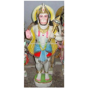 Estatua Hanuman de mármol blanco, estatua de pie - Product Image 1